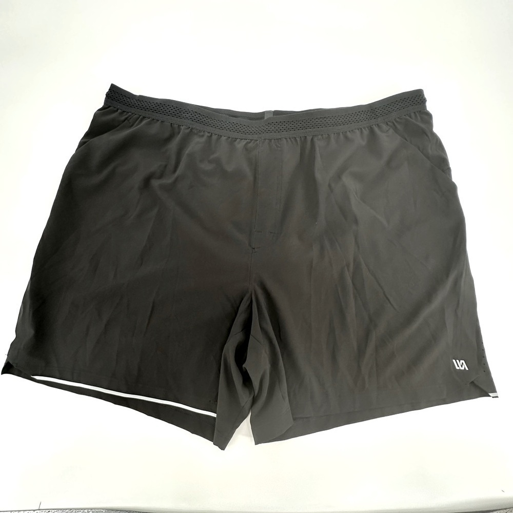 VRST NWT Men’s 7” Enthusiast Run Shorts Pure Black Lined Pockets Size 2X Large
